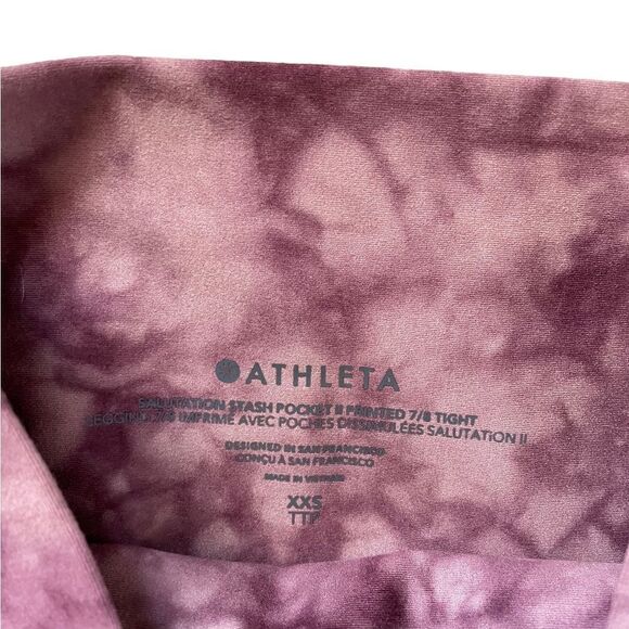 ATHLETA Salutation Stash Pocket II Printed 7/8 Tight Size XXS - Picture 6 of 6